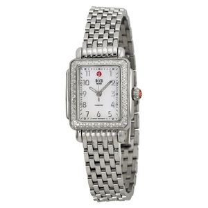 MICHELE Deco Mini 84 Diamond Stainless Steel Watch